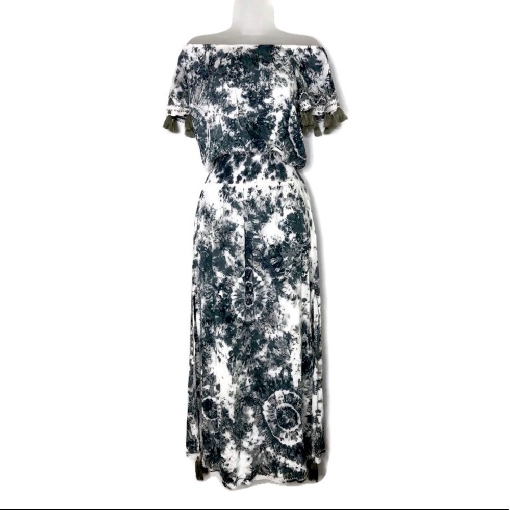 NEW Skemo Jelly Aqua Tie Dye Maxi Dress Size Small